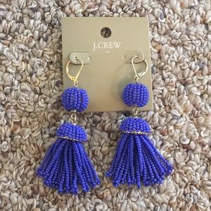 J. Crew beaded tassel earrings